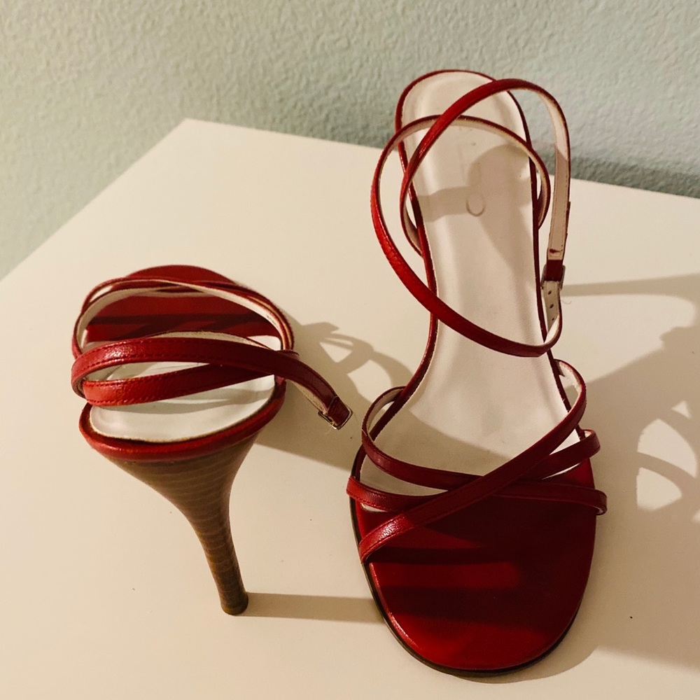 Aldo Red Strappy High Heel Sandals